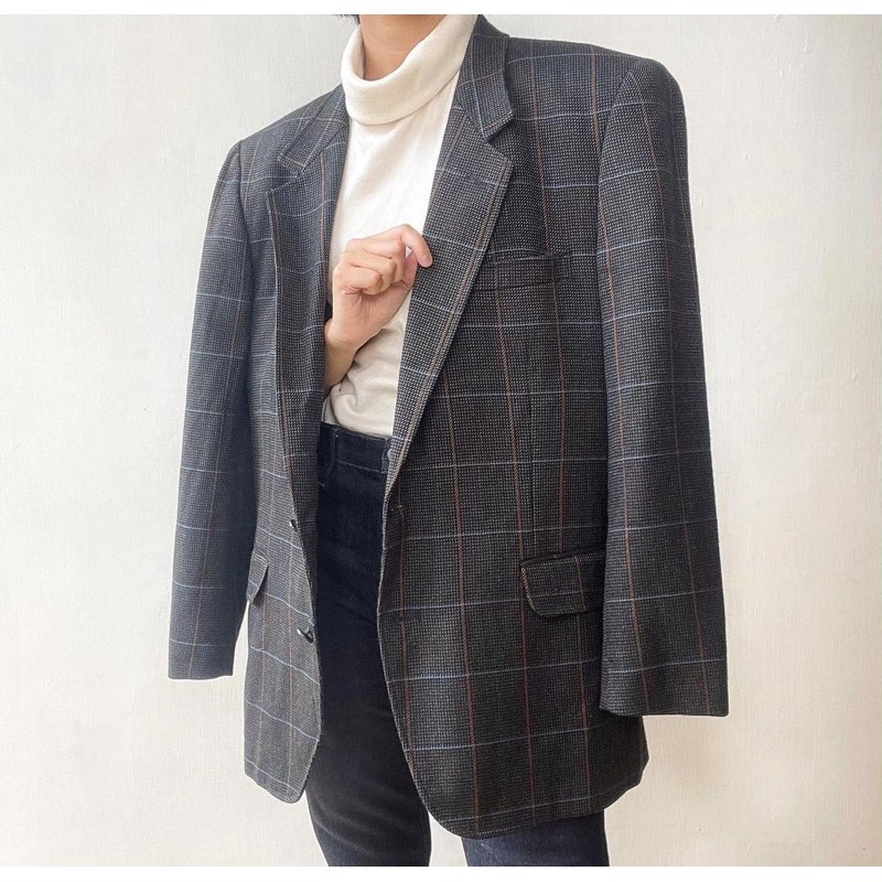 le rogatis plaid blazer