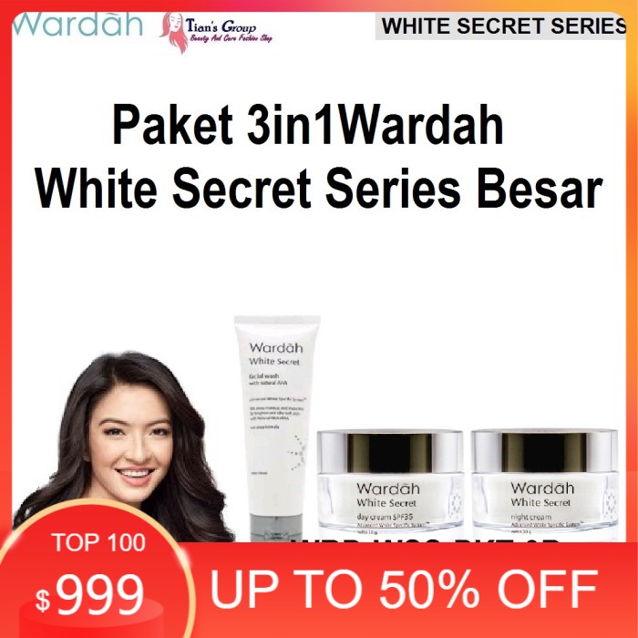 Paket Hemat Murah 3in1 Skin Care Wardah White Secret Series Besar Ori