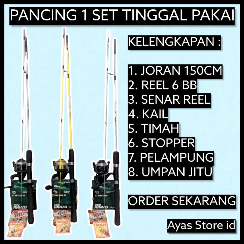 Promo 1 Set Pancing Sambung Fiber Solid Lengkap