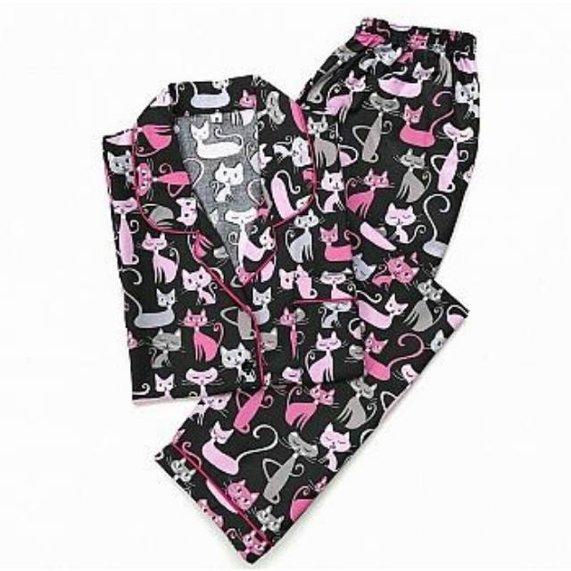 JC-Pajamas Catty Black CP / piyama Black cat wanita terbaru