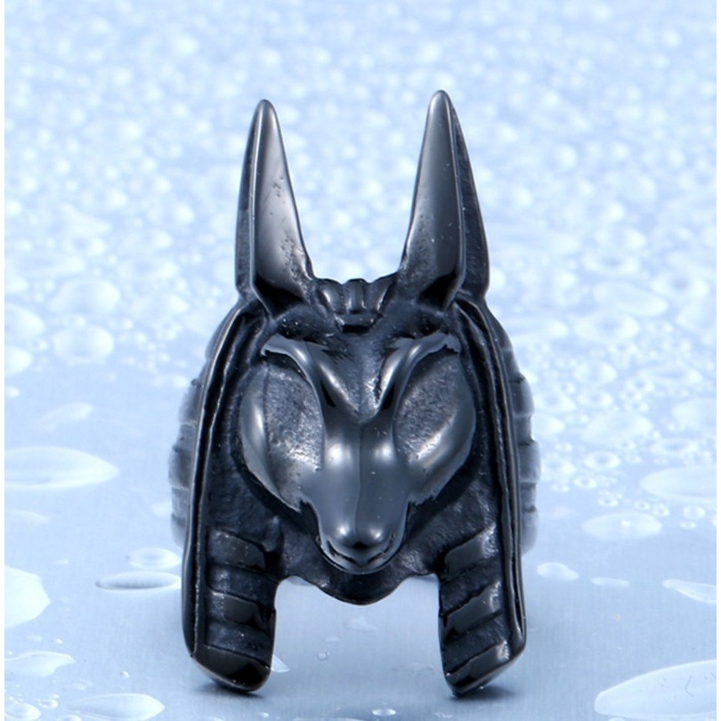 SeuSuk Men's Retro Gothic Ring Ancient Egyptian Myth Ann's Ring Fashion Jewelry