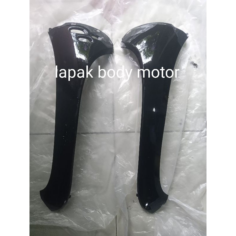 cover bodi body kap sayap depan bawah kanan kiri scopy scoopy new led 2021 hitam glosy glossy ori