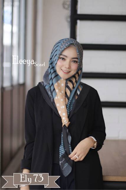 HIJAB SEGIEMPAT MOTIF ELY 73 II Eleeya Scarf