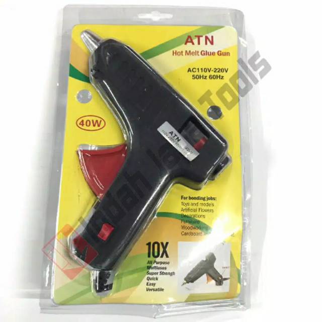 ATN Alat Lem Tembak Glue Gun 40W - Lem Bakar Cair Lem Lilin Hot Melt bonus lilin