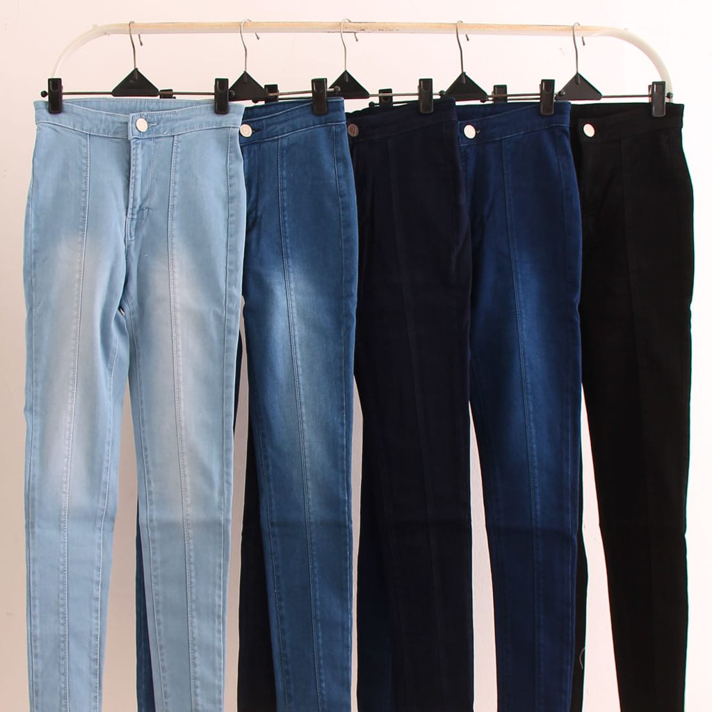 7C-G CELANA JEANS PREMIUM HIGHWAIST TULANG /PINGGANG TINGGI /STREACH /6 COLOUR /27 - 34