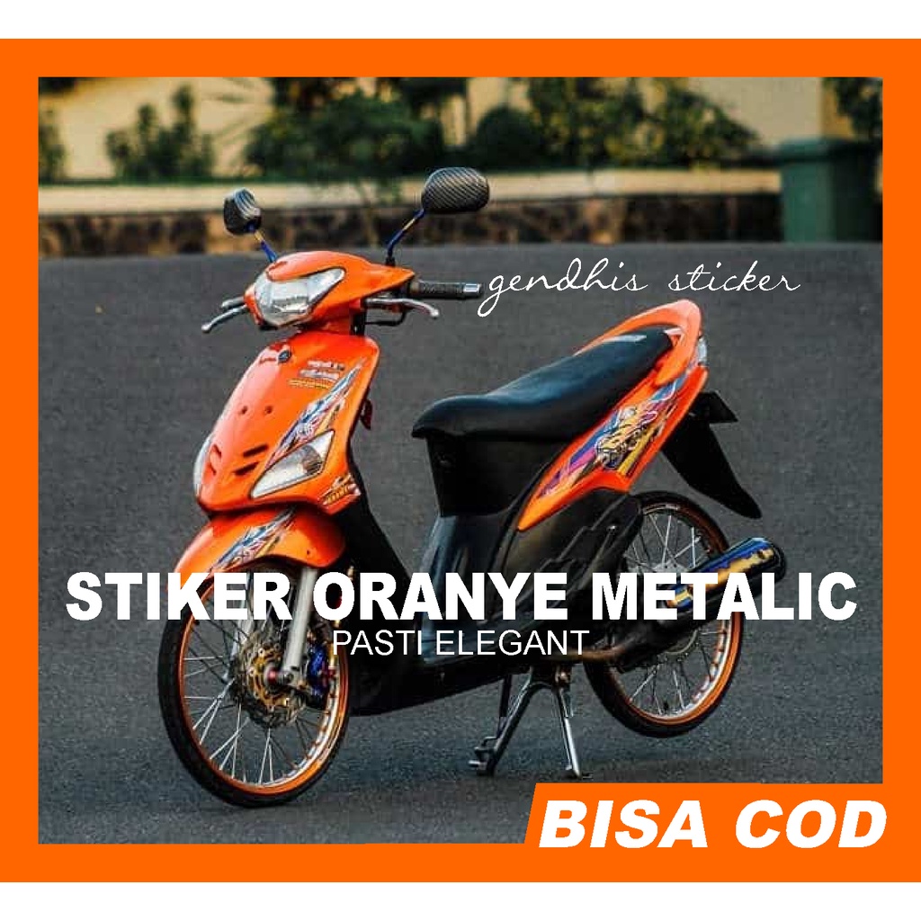 Skotlet Oranye Metalik / Oranye Candy Maroon / stiker motor