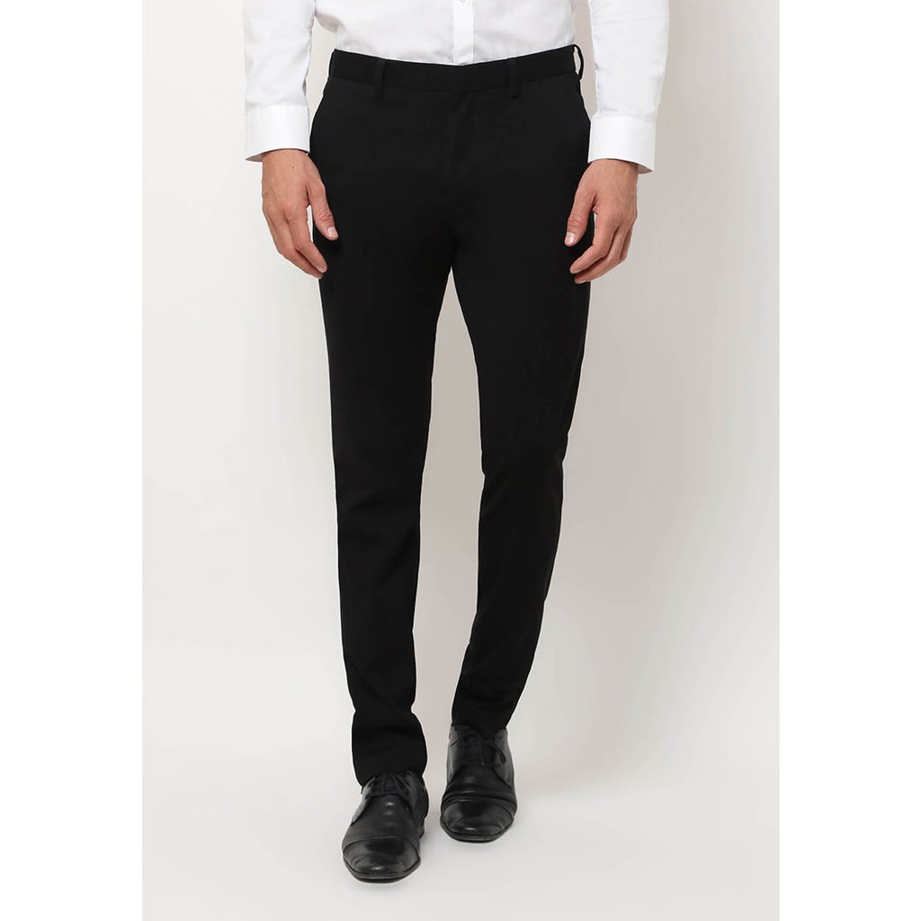  Jobb  Nethel B Celana  Panjang  Pria  Slim Fit Dark Black 