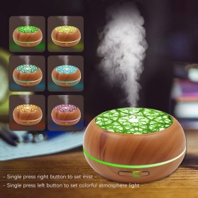 Kongyide Air Humidifier Aromatherapy Diffuser Wood Design 300ml - AJ-511 - Dark Brown