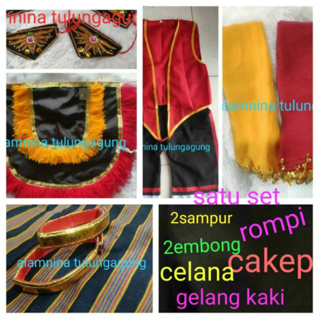 Baju rompi bujang ganong cakep komplit anak anak