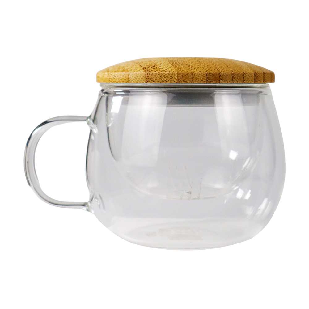 One Two Cups Gelas Cangkir Teh Tea Cup Mug with Infuser Filter - C225