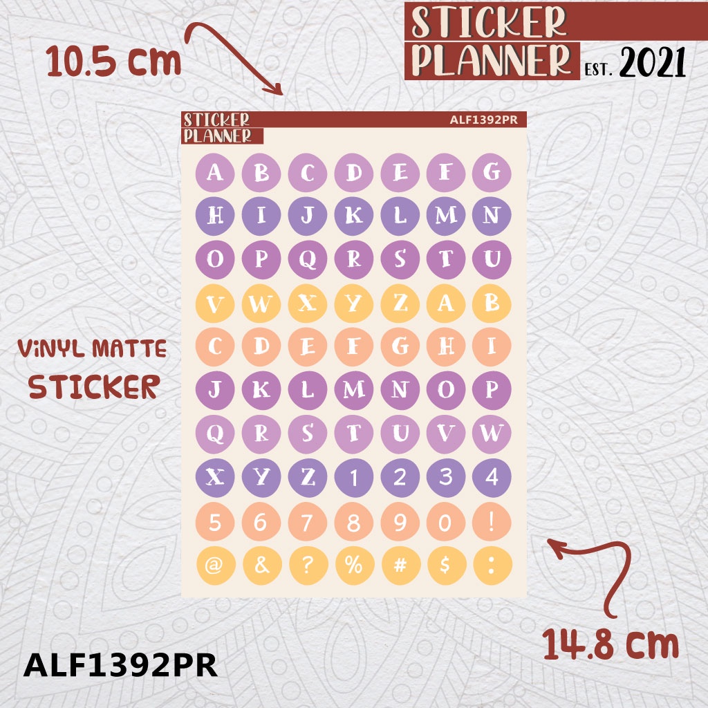 

MURAH DISKON stiker alfabet alphabet deco planner photocard