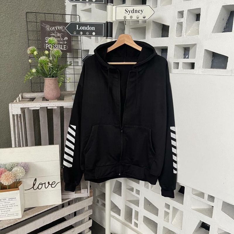 Zebra Jaket Zipper Hoodie Wanita Korea | Hoodie Wanita Korea | Jaket Wanita Korea Oversize | Hoodie Zipper Premium