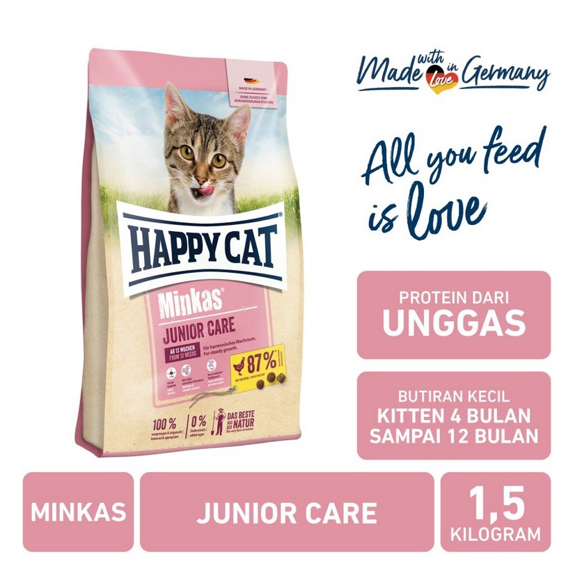 Happy Cat Minkas Junior Care 1.5Kg Makanan Anak Kucing