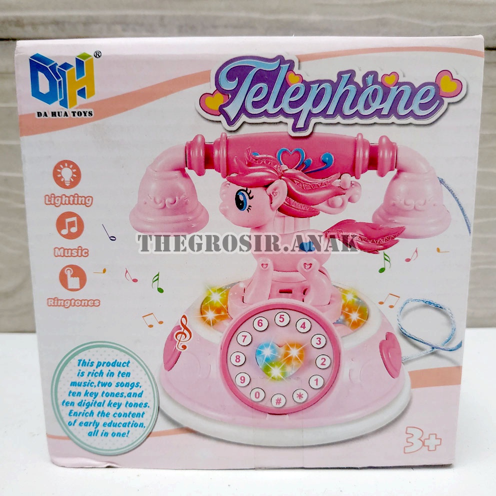 Telephone Little Pony Mainan Telfon Telepon Rumah Telfon Dengan Lampu &amp; Musik