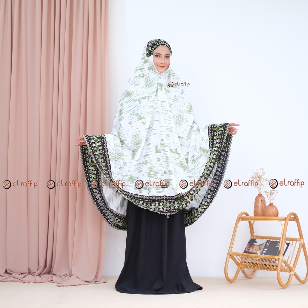 Mukena Dewasa Katun Printing Renda Bordir LucianaSeries