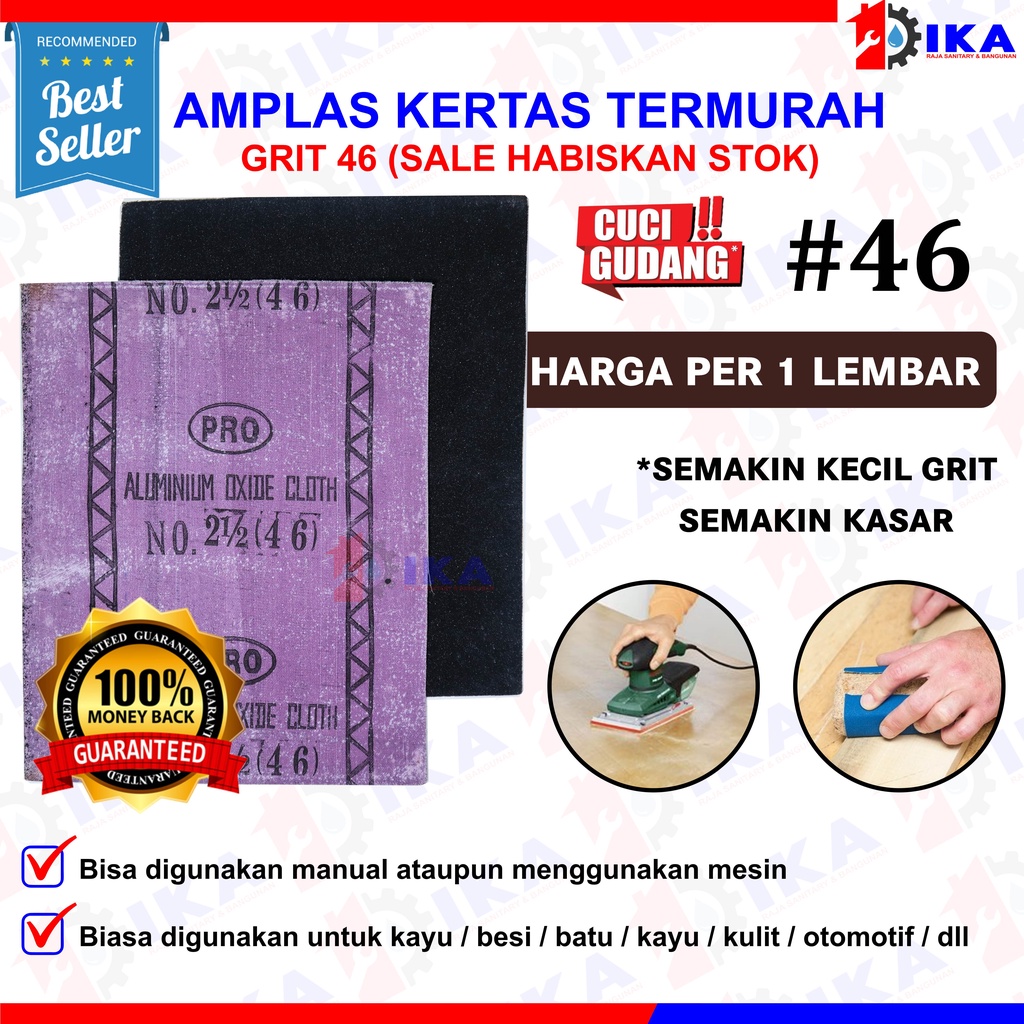Amplas Besi no 1, 1 1/2 , 2 1/2 Merk PRO / XIANGLIN TERMURAH