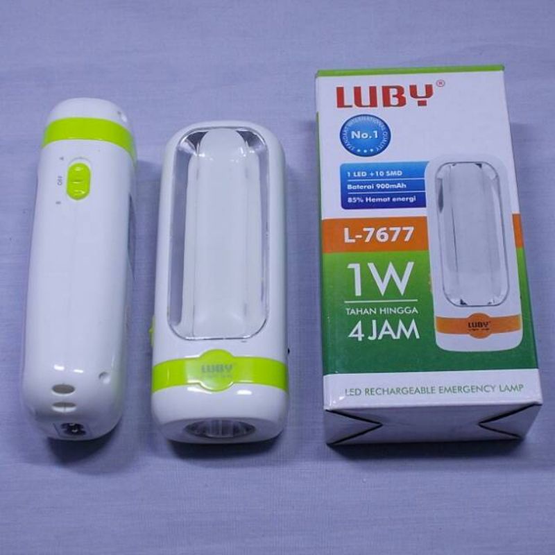 SURYA L2207 LUBY EMERGENCY LAMP LAMPU EMERGENSI L 7677 L7677 L-7677 SENTER PORTABEL PORTABLE DARURAT