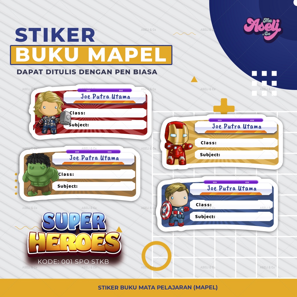 

LABEL BUKU LUCU TEMA NINJA
