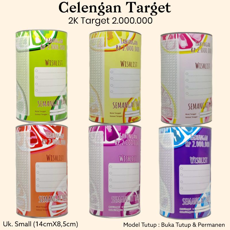 Celengan Target 2k Target 2jt Tabungan Target Celengan Viral Buka Tutup Celengan Targat Permanen Tab