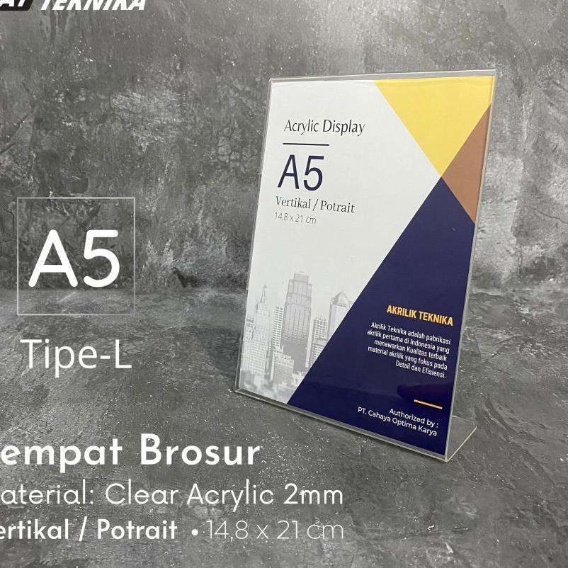

『Perdana』 TEMPAT BROSUR / TENT HOLDER / TENT CARD AKRILIK DISPLAY UKURAN A5