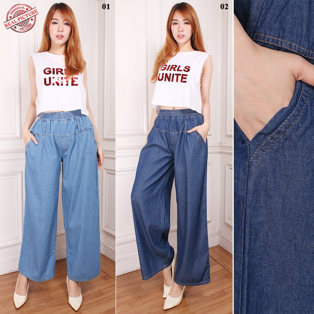 SB Collection Celana Panjang Dina Longpants Kulot Jeans Wanita