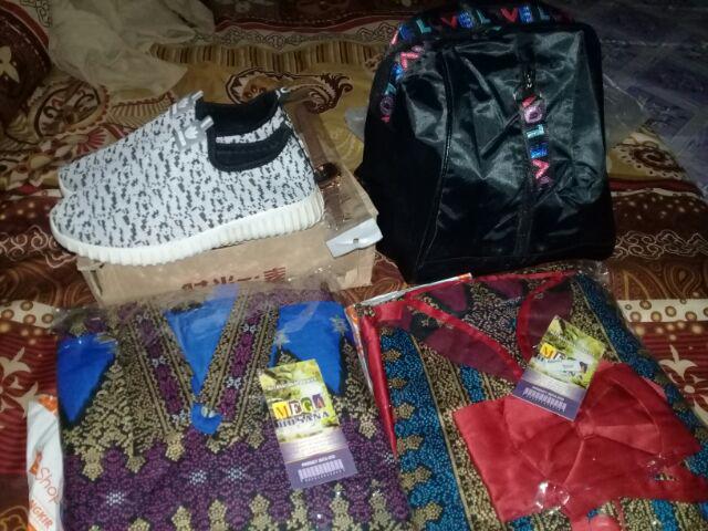 Gamis Couple Murah / Gamis Couple Modern / Gamis Batik Kombinasi / Baju Gamis Batik Couple