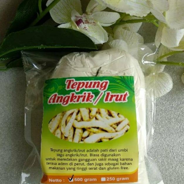 

[KODE 8LTDZ] Pati asam lambung 500gram GLUTEN free /Tepung Irut/Arrowroot/Kaerut/Angkrik /Irut /Garut