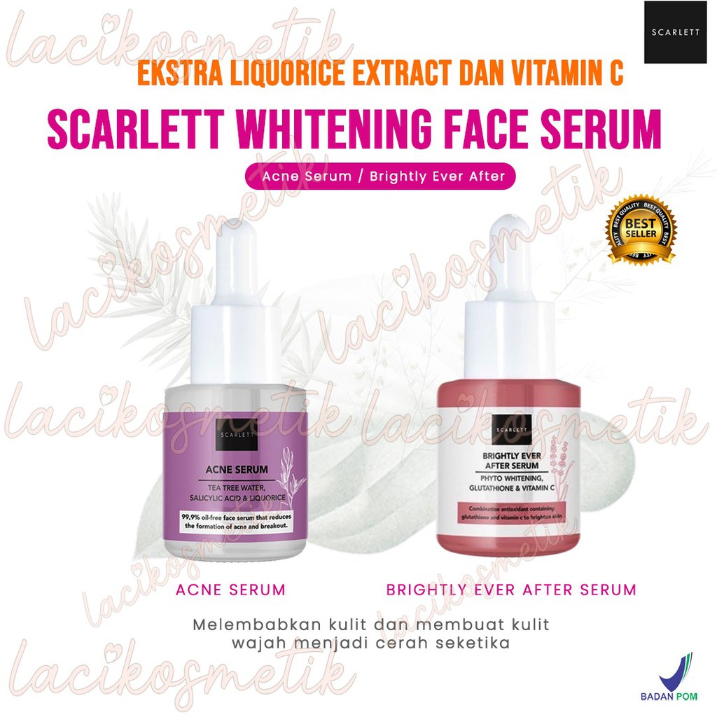 ✨LACIKOSME✨ SERUM SCARLETT ACNE &amp; BRIGHTLY- FACE SERUM ORIGINAL BPOM