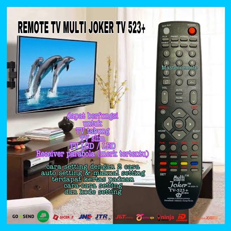 REMOT REMOTE TV MULTI / UNIVERSAL TV RECEIVER JOKER 523