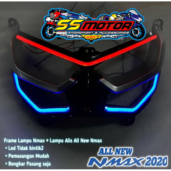 FRAME YAMAHA NEW NMAX 2020 LENGKAP DENGAN LED / LAMPU ALIS YAMAHA NEW NMAX 2020