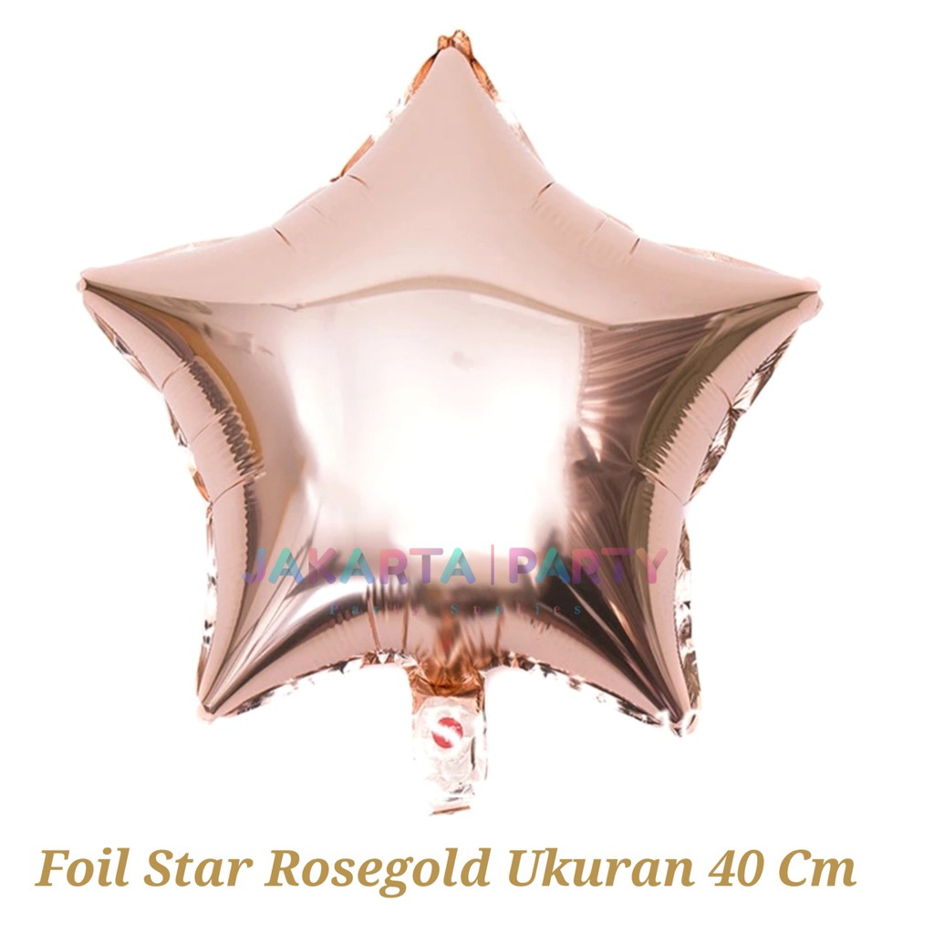 Balon Foil Bintang Rose Gold / Balon Foil Star / Balon Bintang