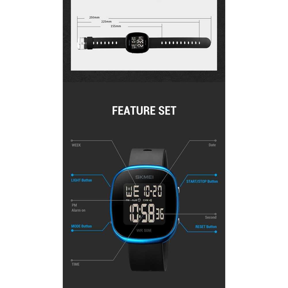 IDN - SKMEI Jam Tangan Digital Pria Strap Silicone - 1843