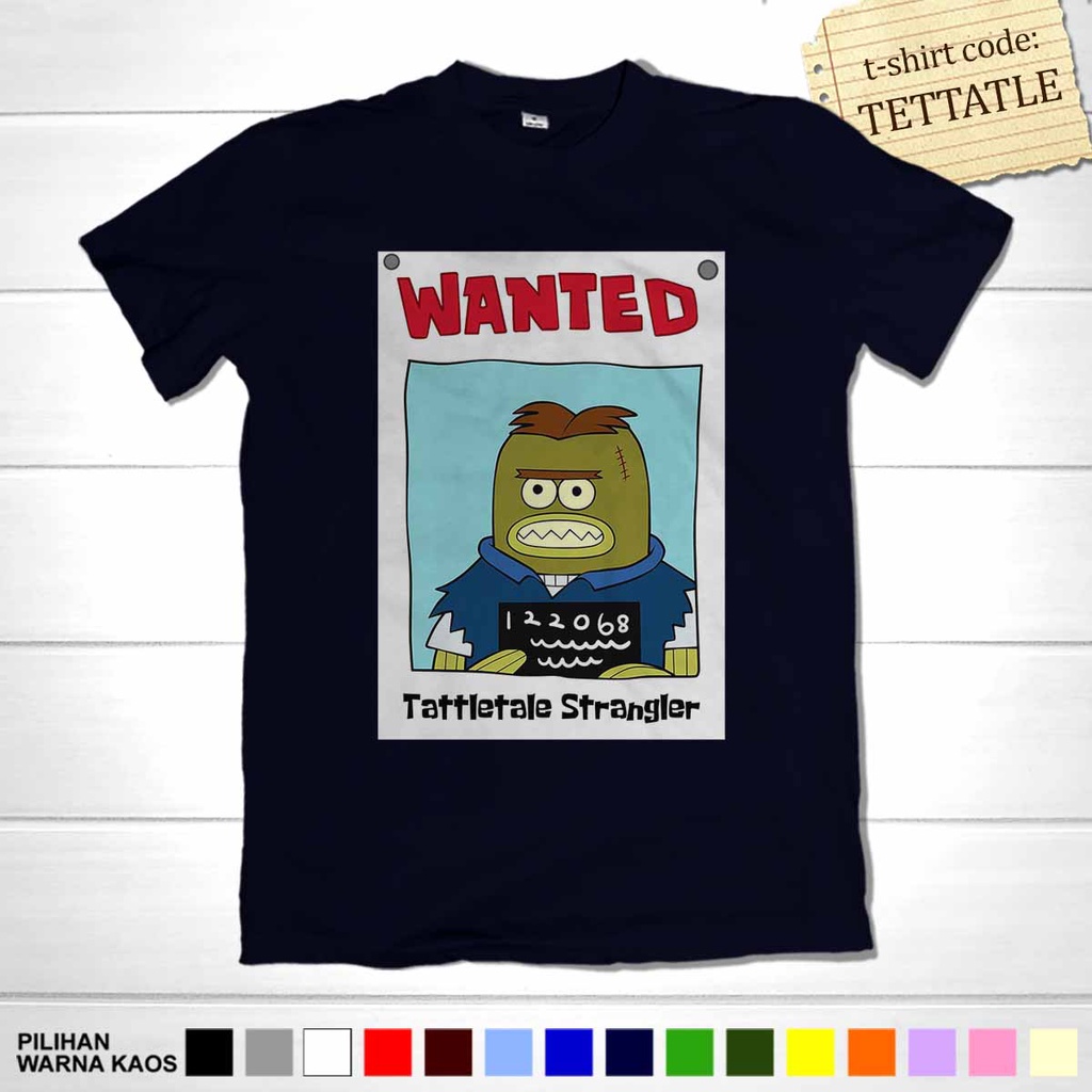 KAOS TETTATLE STRANGLER, Kaos Spongebob. adem nyaman.