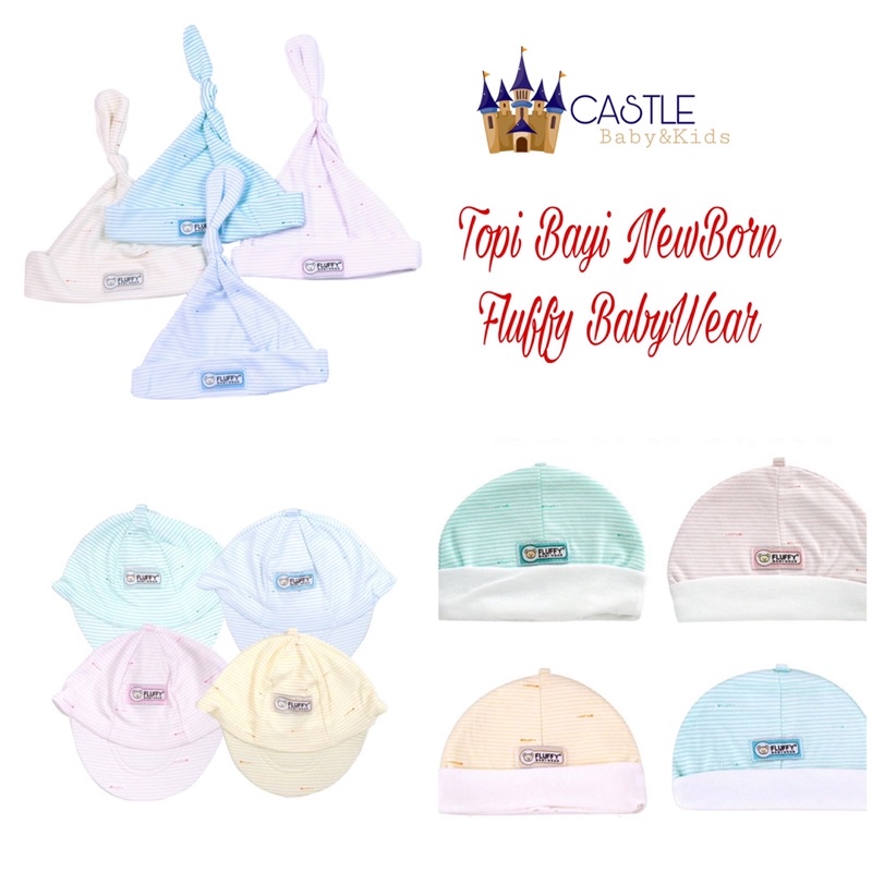 Castle - Fluffy Topi Bayi NewBorn SALUR