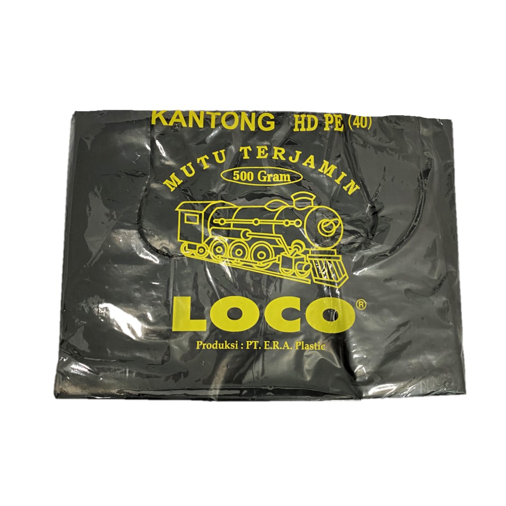 Loco Kantong Plastik  Tebal  Extra Jumbo Hitam  40 x 60 cm 