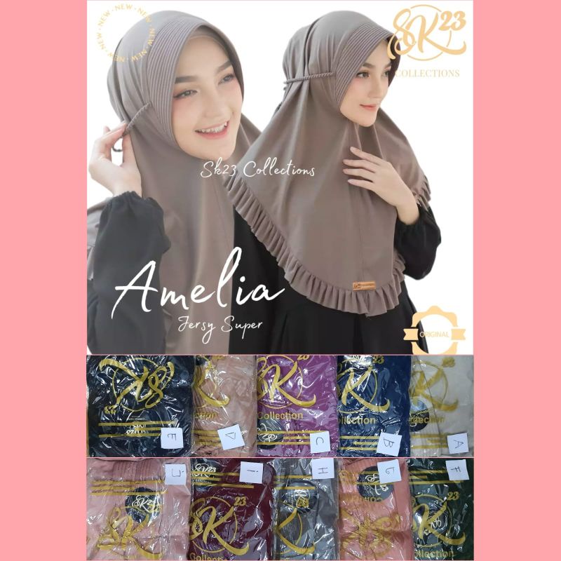 Hijab instan bergo ped tali tambang ori by SK23
