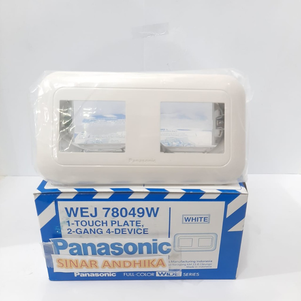 FRAME SAKLAR 2 GANG 4 DEVICE PUTIH PANASONIC WEJ 78049