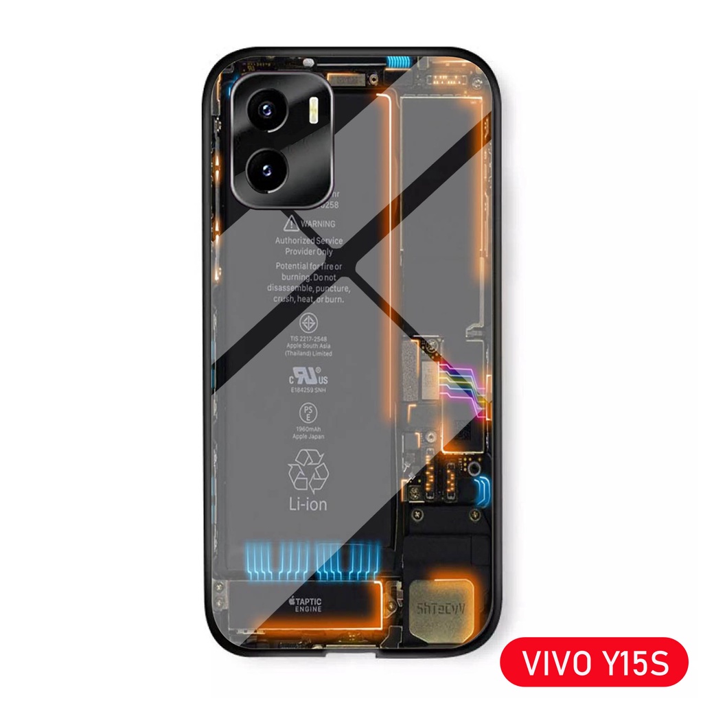 [A11] Softcase Kaca Glass Vivo Y15S - Casing Hp Vivo Y15S - Case Hp - Vivo Y15S