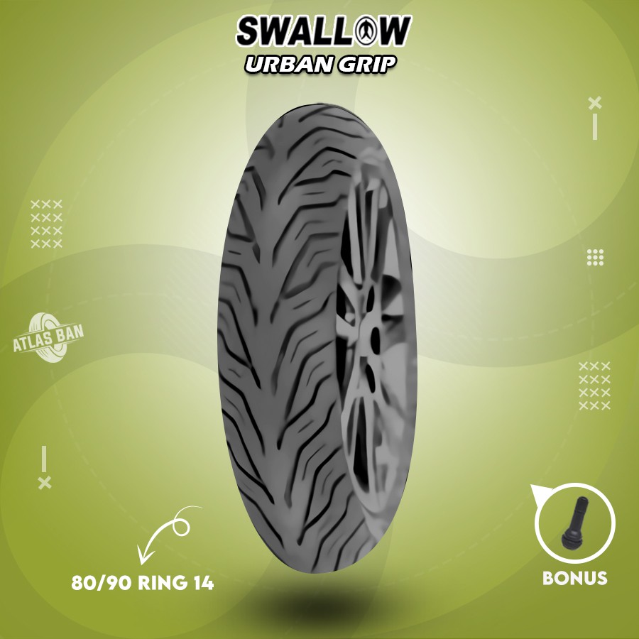 Ban Depan Tubles Motor Matic HONDA BEAT, VARIO SWALLOW URBAN GRIP 80/90 Ring 14 Tubles