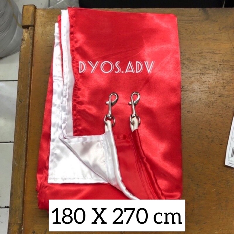 Bendera merah putih satin 180x270cm