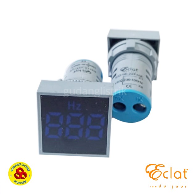 Pilot Lamp LED Hz Meter 22mm 30-105Hz Square Panel Frequency Indicator