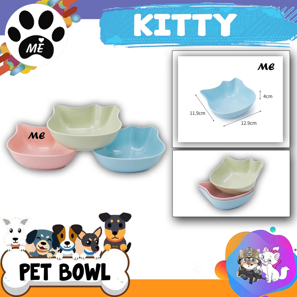 Pet Bowl &quot;KITTY&quot; Tempat Makan Minum Hewan