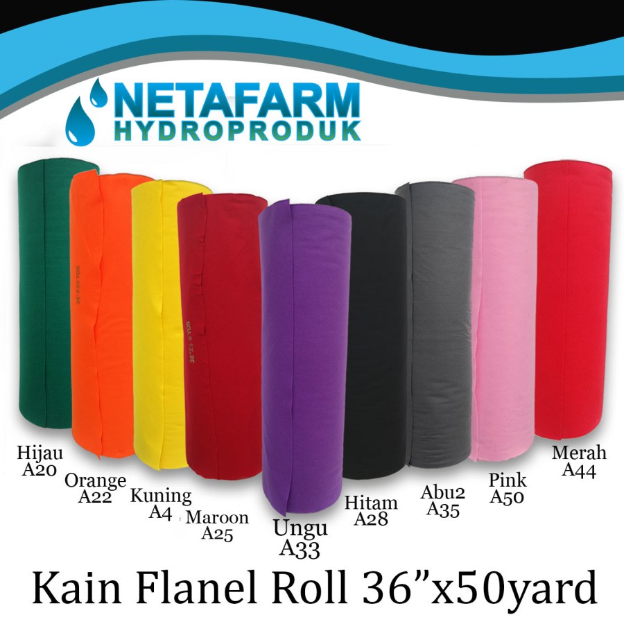 Kain FLANEL ACRYLIC FELT Hidroponik Kerajinan Craft 90cmx50yard -1Roll