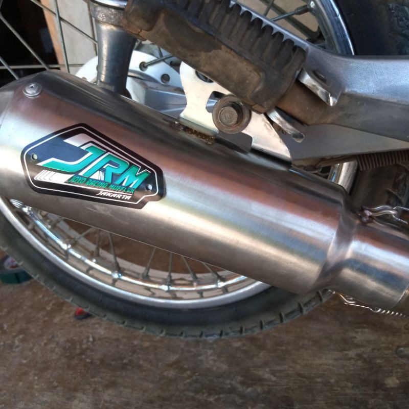 Knalpot racing jrm mx king fu vixion tiger gl mp sonic r15 v2 v3 new old scorpio byson Pulsa telkoms