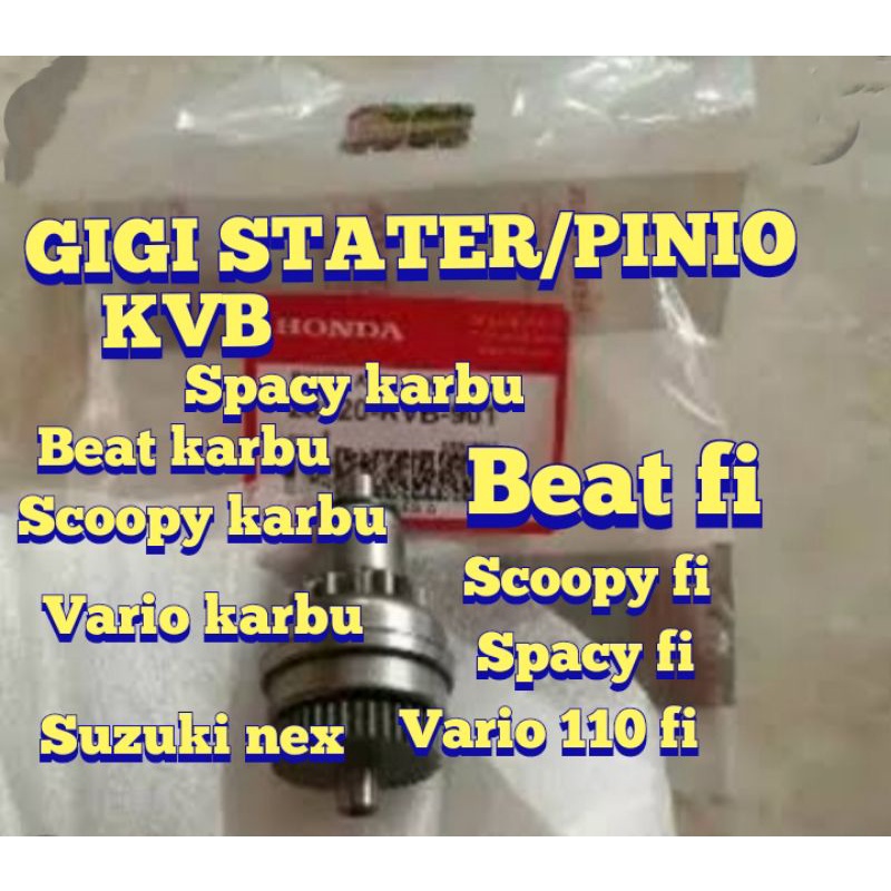 GIGI STARTER PINION STARTER BEAT KARBU BEAT FI SCOOPY FI STATER KASAR