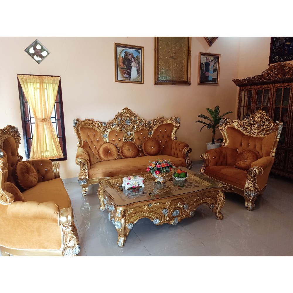 Sofa Kursi Tamu Bellagio/Sofa Sultan Belagio Jati Sofa Mewah Ukiran Jepara/Kursi Sofa Sultan Premium