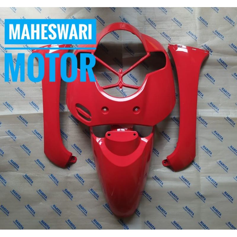 Paket Cover Body Depan Honda Scoopy Fi Esp 2017 2019 Merah.