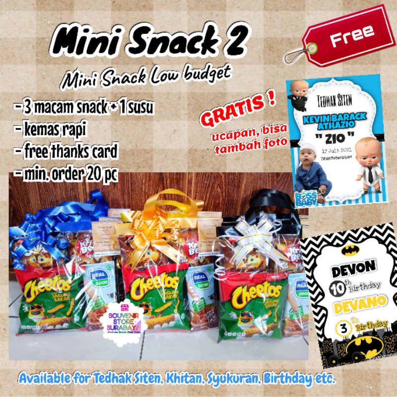 Snack Ultah Murah / Paket Snack Ulang Tahun / Bingkisan Snack