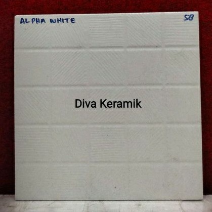 Keramik Lantai - Asia Tile Alpha White 25x25