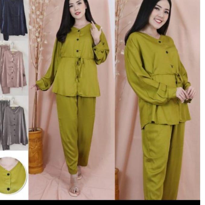Tren Kekinian.. stelan PP Rayon twiill Agnes by Tessa/one set standar Rayon twiill Agnes by Tessa